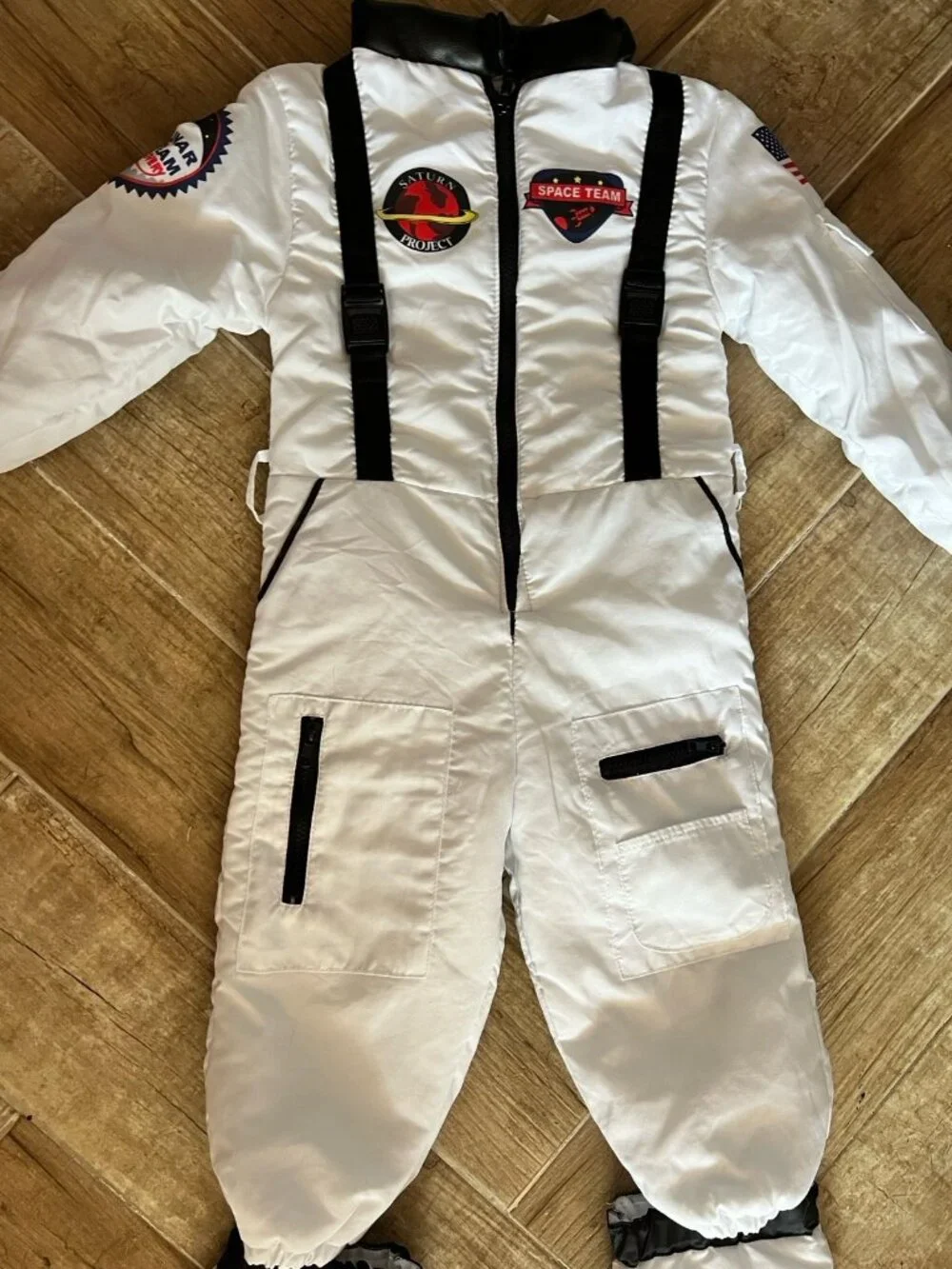 Halloween ASTRONAUT Costume CHILD Sz M(5-6) 3-Pc Belted SPACE TEAM Saturn Lunar